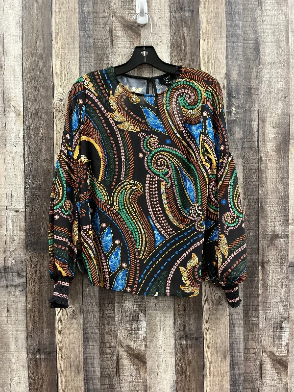 women's long sleeve tops with maternity designsTop Long Sleeve By Vici In Multi-colored, Size: S