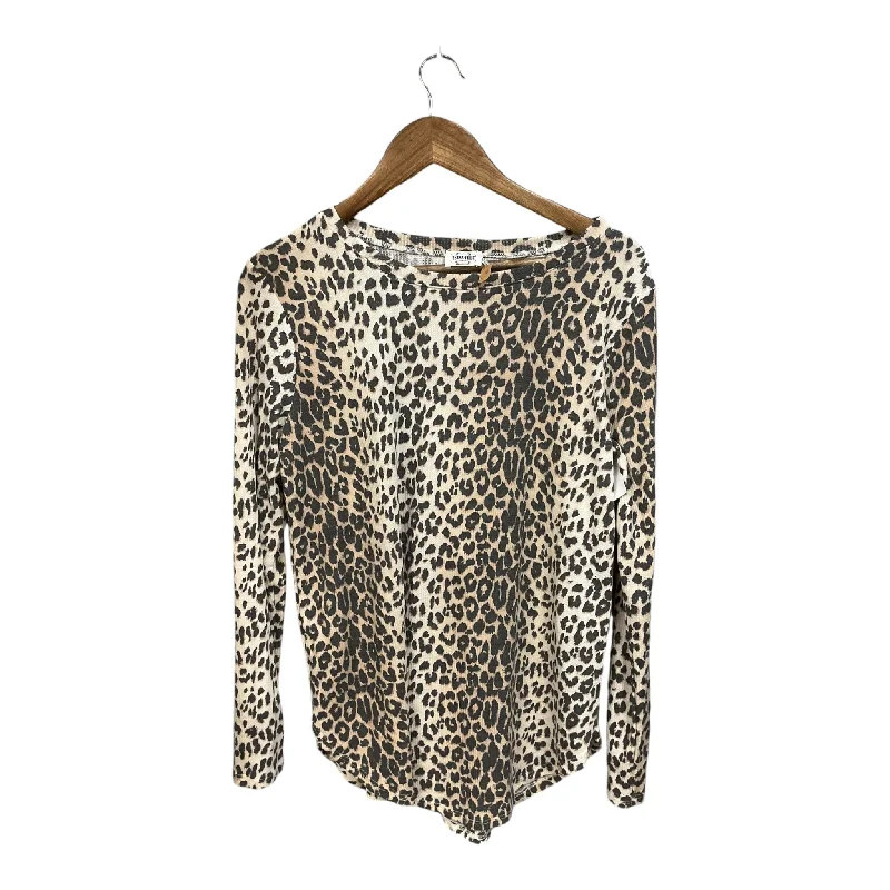 women's long sleeve tops with moisture-wicking materialTop Long Sleeve By Clothes Mentor In Animal Print, Size: L