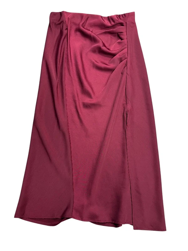 women's winter velvet skirtsSkirt Midi By A New Day In Red, Size: Xs