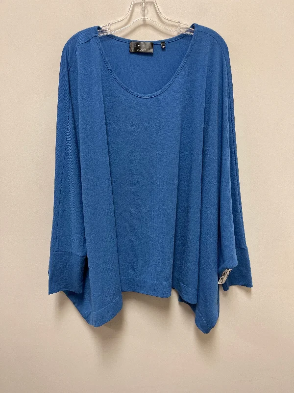 women's long sleeve tops with retro patternsTop Long Sleeve By Clothes Mentor In Blue, Size: Xl