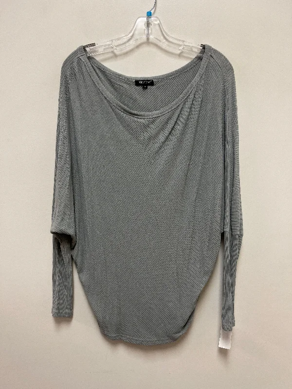 women's long sleeve tops with rufflesTunic Long Sleeve By Clothes Mentor In Grey, Size: S