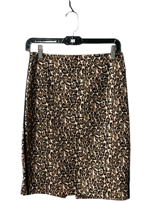 women's classic chiffon skirtsSkirt Mini & Short By White House Black Market In Leopard Print, Size: 4