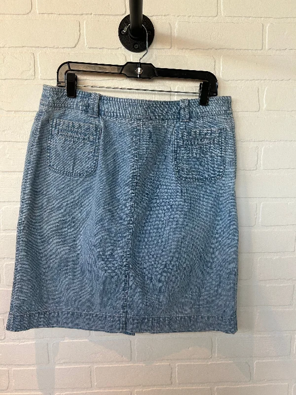 women's warm party skirtsSkirt Mini & Short By Talbots In Blue Denim, Size: 14