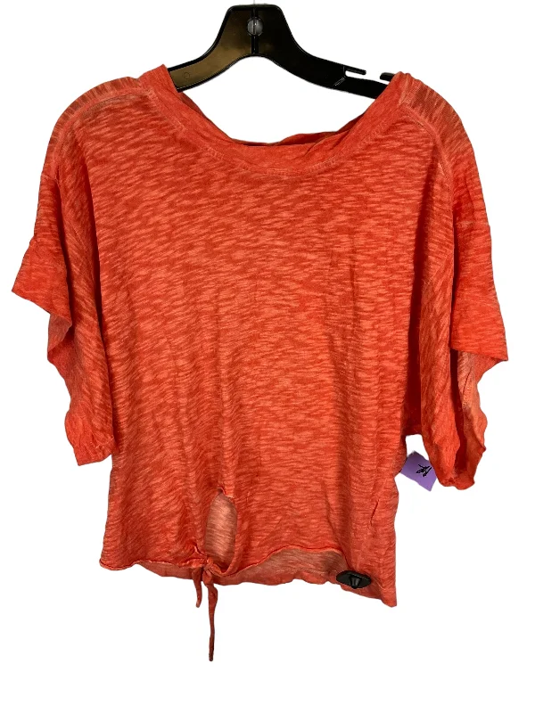 vibrant women's T-shirtsOrange Top Short Sleeve Pilcro, Size Xs