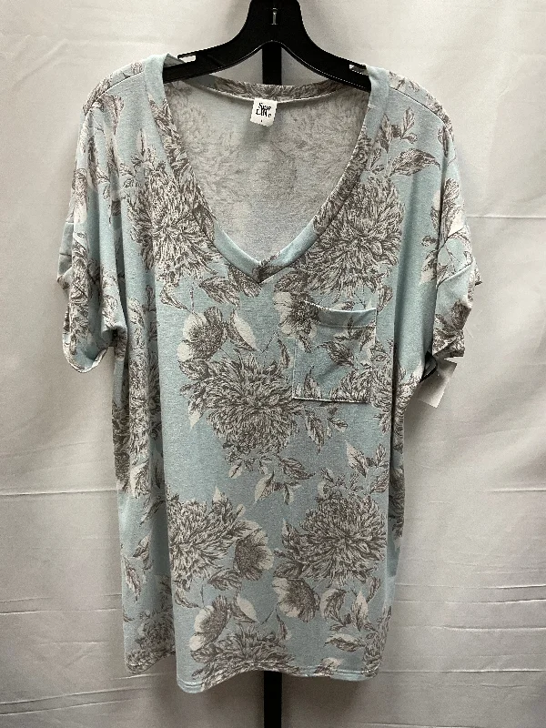 women's T-shirts with floral printsFloral Print Top Short Sleeve Sew In Love, Size L