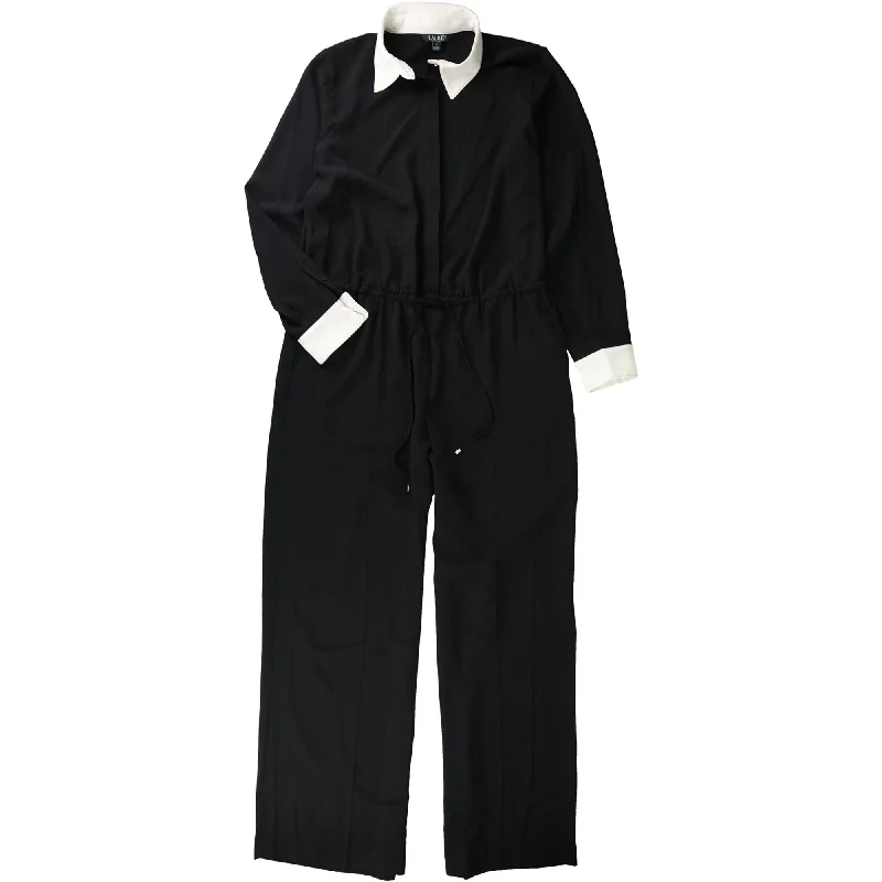 women's jumpsuits for dancingRalph Lauren Womens collar Jumpsuit, Black, 6