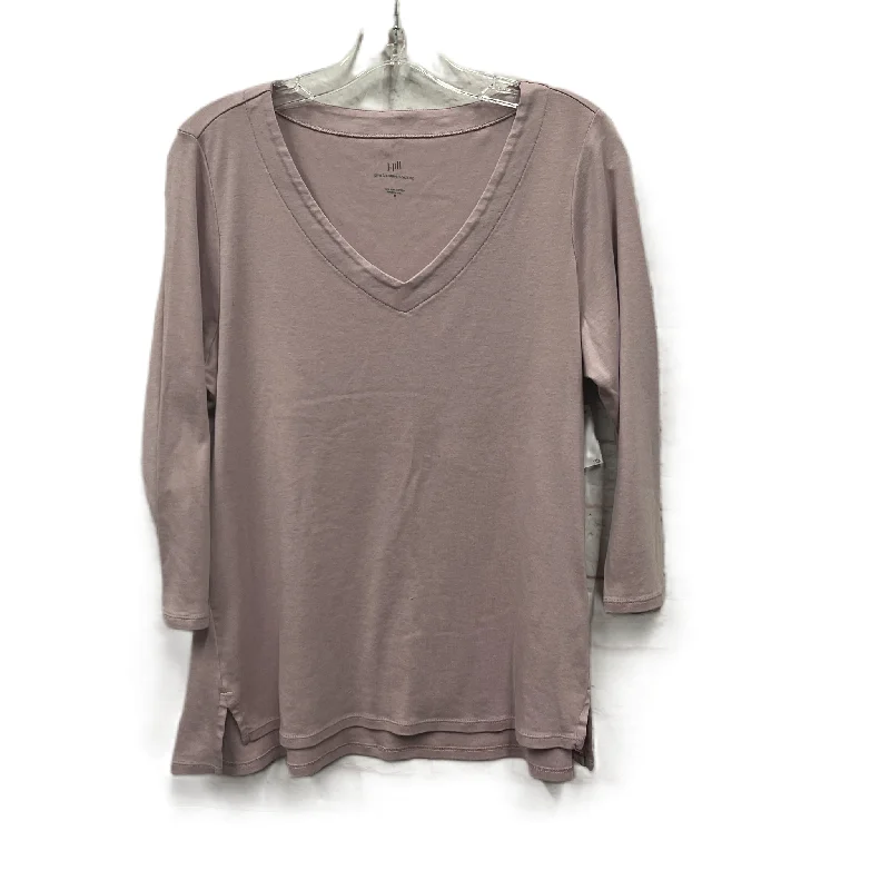 women's long sleeve tops with maternity designsTop Long Sleeve Basic By J. Jill In Purple, Size: M