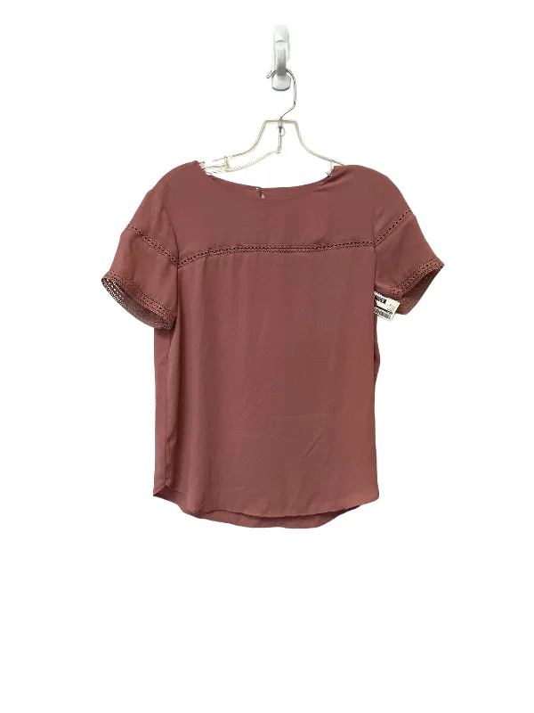 women's T-shirts with relaxed fitsPink Top Short Sleeve Loft, Size Xs