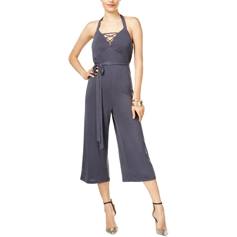 women's jumpsuits for hourglass figuresGUESS Womens Laced Jumpsuit, Grey, X-Large