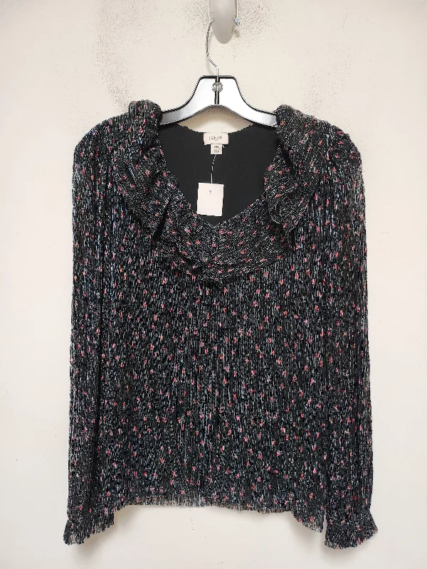 women's long sleeve tops with stretchable fabricTop Long Sleeve By J. Crew In Floral Print, Size: Xs