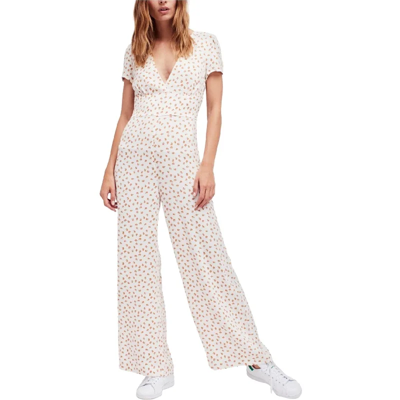 women's jumpsuits for fair-trade practicesFree People Womens Mia Jumpsuit, Off-White, 8