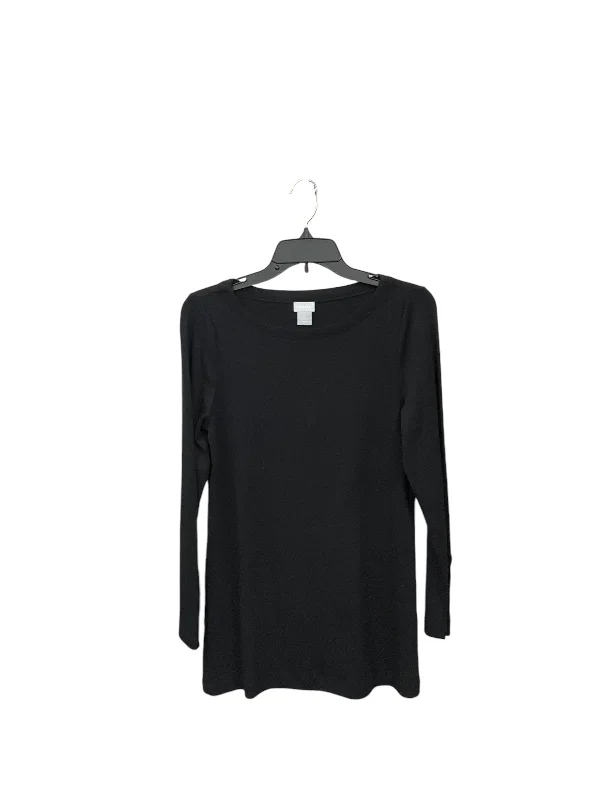 women's long sleeve tops with limited-edition designsTop Long Sleeve By Chicos In Black, Size: S