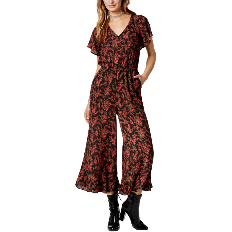 women's jumpsuits with flutter sleevesJack Womens Gigli Cropped Jumpsuit