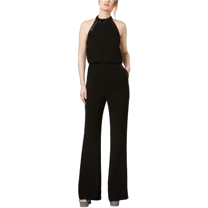 women's elegant jumpsuitsRachel Zoe Womens Solid Jumpsuit, Black, 2