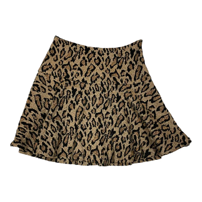 women's zip-front midi skirts for eventsSkirt Mini & Short By Free People In Animal Print, Size: S