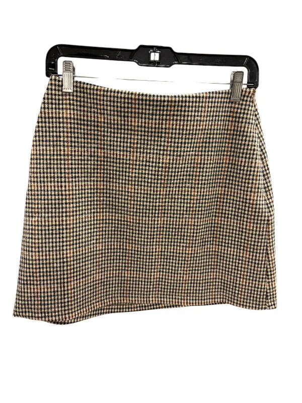 women's pencil pleat skirtsSkirt Mini & Short By Cmc In Black & Brown, Size: S