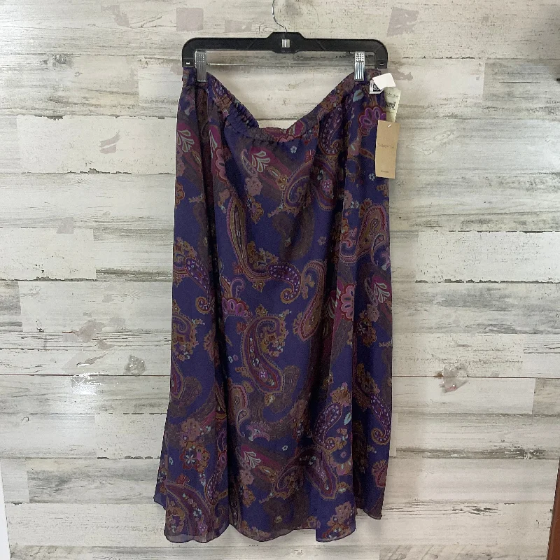 women's velvet wrap skirts for elegant eveningsSkirt Maxi Reversible By Coldwater Creek In Purple, Size: Xl