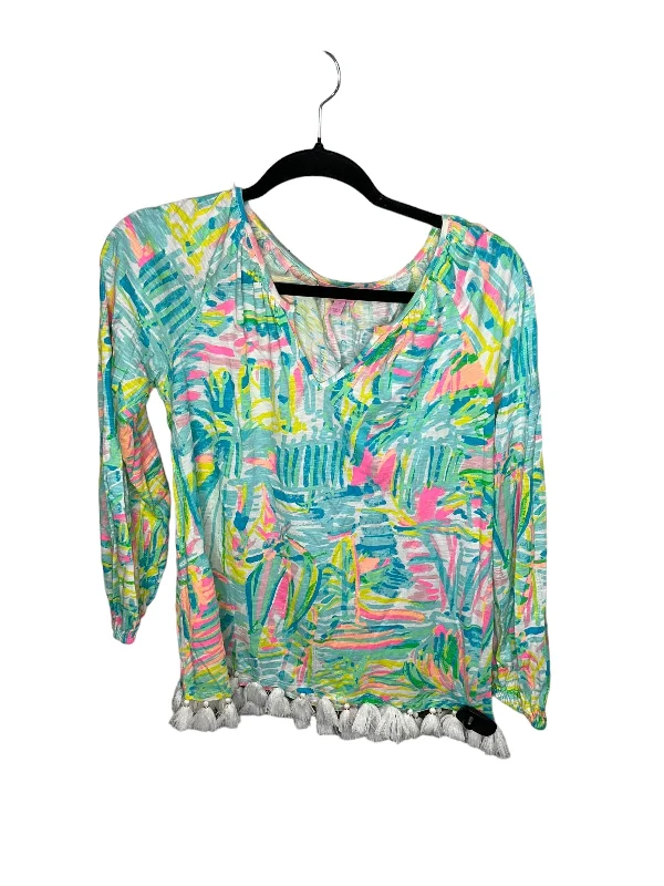 women's long sleeve tops for cocktail partiesTop Long Sleeve By Lilly Pulitzer In Multi-colored, Size: Xs