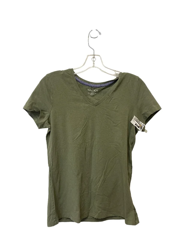 women's T-shirts with breastfeeding accessGreen Top Short Sleeve Nautica, Size S