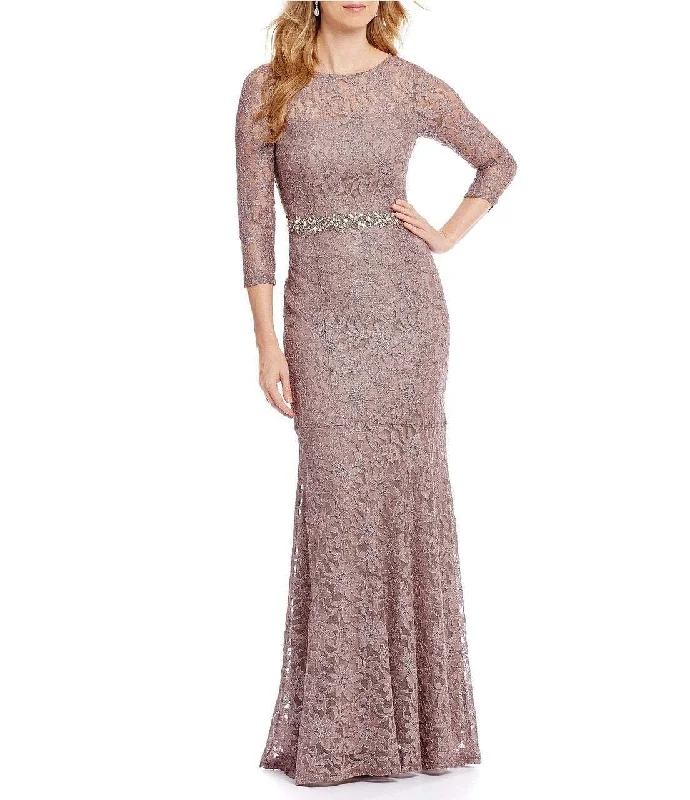 women's wedding guest dressesDecode 1.8 - Floral Lace Gem Long Evening Gown 184138SC