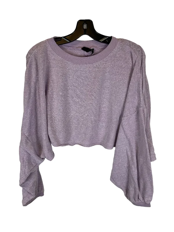 women's long sleeve tops for casual wearTop Long Sleeve By Urban Outfitters In Purple, Size: Xs