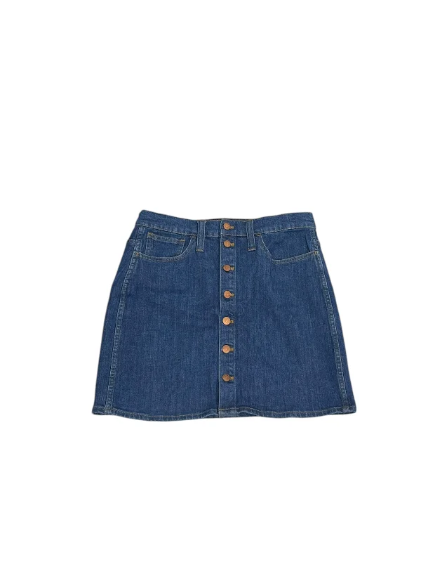 women's striped tulip skirtsSkirt Mini & Short By Madewell In Blue Denim, Size: 8