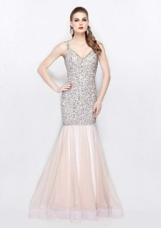 women's handmade dressesPrimavera Couture - Sequin V-Neck Mermaid Evening Dress 3039SC