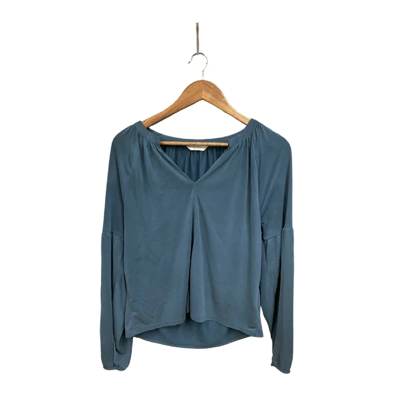 women's long sleeve tops with body-hugging silhouettesTop Long Sleeve By Lucky Brand In Blue, Size: M