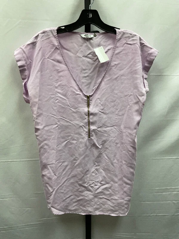 women's T-shirts with breastfeeding accessPurple Top Short Sleeve Express, Size L