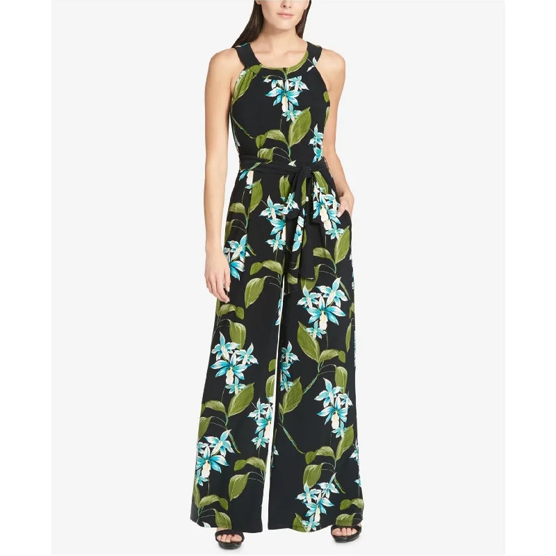 women's jumpsuits with floral printsTommy Hilfiger Womens Wide Leg Jumpsuit, Multicoloured, 12