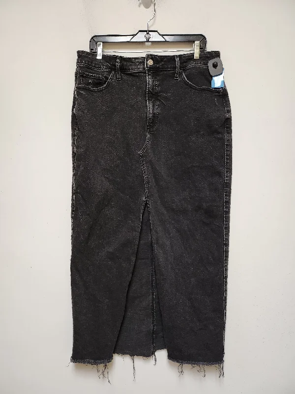 women's cotton skirtsSkirt Maxi By Express In Black Denim, Size: 14