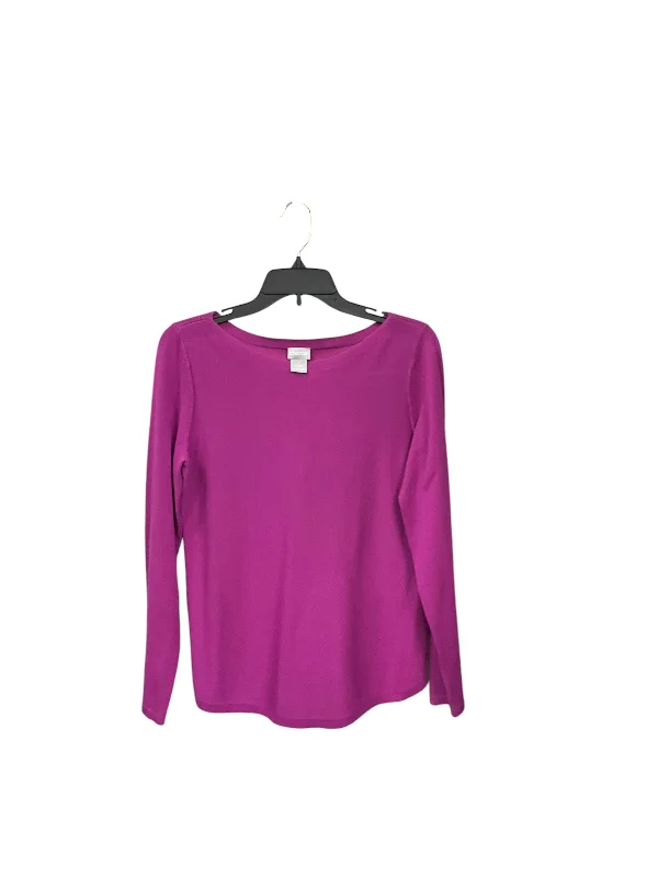 women's long sleeve tops with petite sizingTop Long Sleeve By Chicos In Pink, Size: S