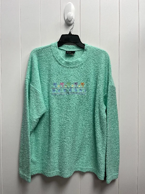 budget-friendly women's long sleeve topsTop Long Sleeve By sweatworks In Blue & Green, Size: Xl