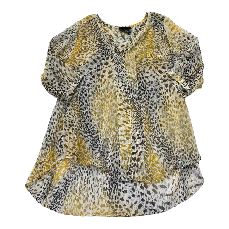 women's long sleeve tops with appliqué designsTop Long Sleeve By Lane Bryant In Animal Print, Size: 3x