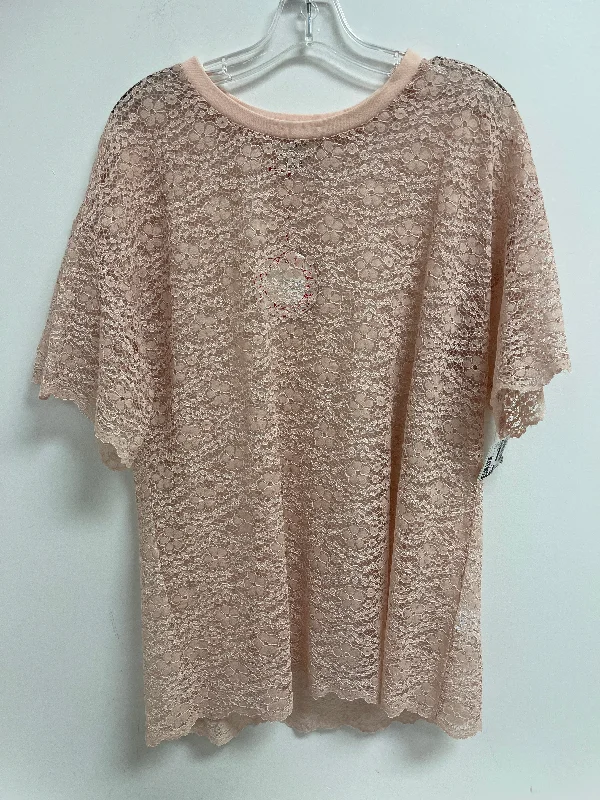 women's T-shirts for winterPink Tunic Short Sleeve Umgee, Size M