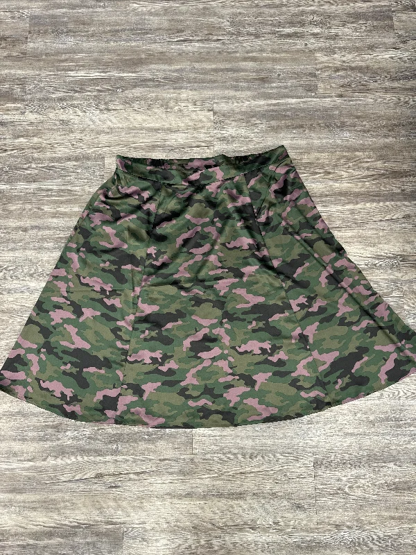 women's affordable velvet skirtsSkirt Midi By Torrid In Camouflage Print, Size: 3x