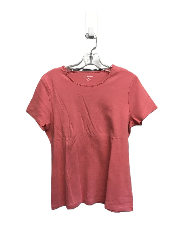 women's T-shirts for autumnPeach Top Short Sleeve Basic By Croft And Barrow, Size: M