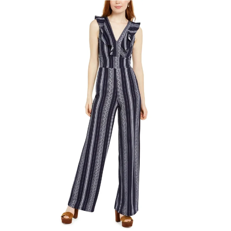 women's jumpsuits with long sleevesCrave Fame Womens Open Back Jumpsuit, Blue, Medium