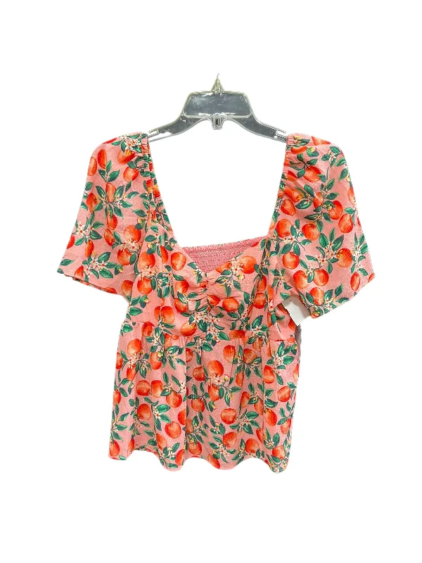 striped women's T-shirtsFloral Print Top Short Sleeve Draper James, Size 8