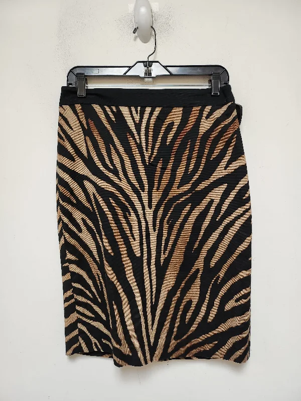 women's zip-front midi skirts for eventsSkirt Midi By White House Black Market In Animal Print, Size: 6