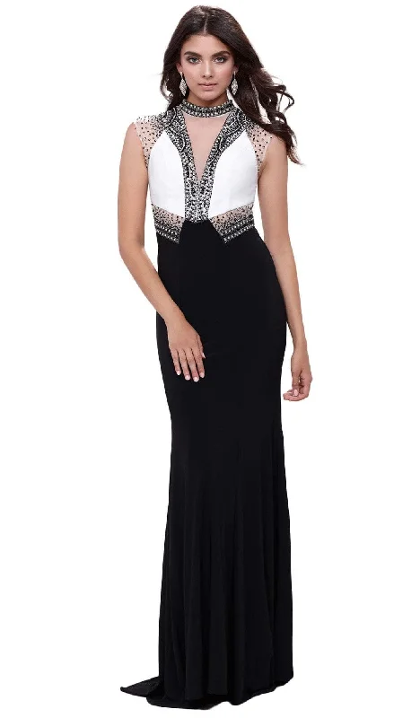 women's off-the-shoulder dressesNox Anabel - Embellished Long Evening Gown 8364SC