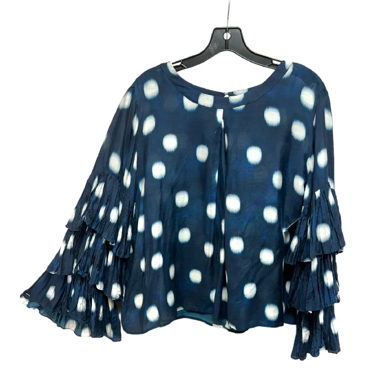 women's long sleeve tops with limited-edition designsTop Long Sleeve By Chicos In Polkadot Pattern, Size: M