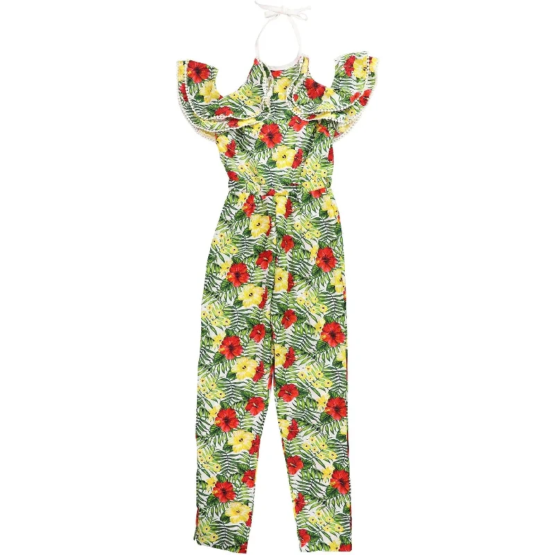 women's jumpsuits for eco-friendly choicesXOXO Womens Tropical Jumpsuit, Green, Small