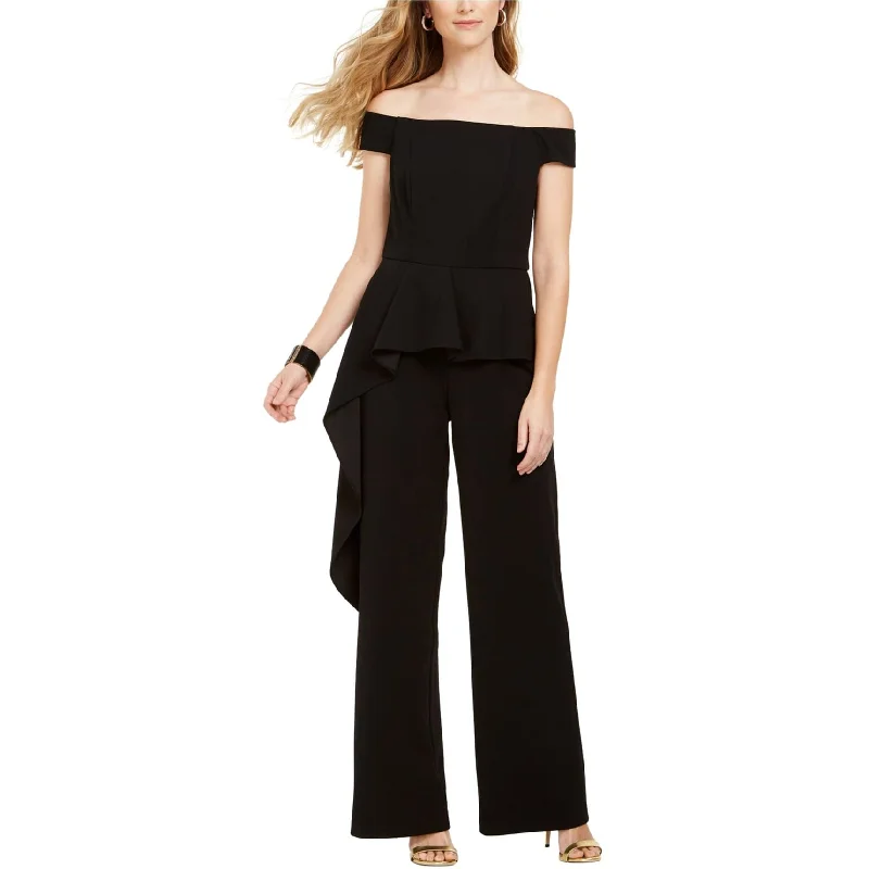 women's jumpsuits for springAdrianna Papell Womens Off-The-Shoulder Peplum Jumpsuit