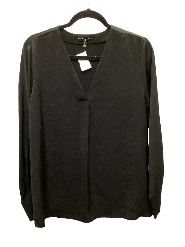 women's long sleeve tops with eco-friendly productionTop Long Sleeve By Banana Republic In Black, Size: M