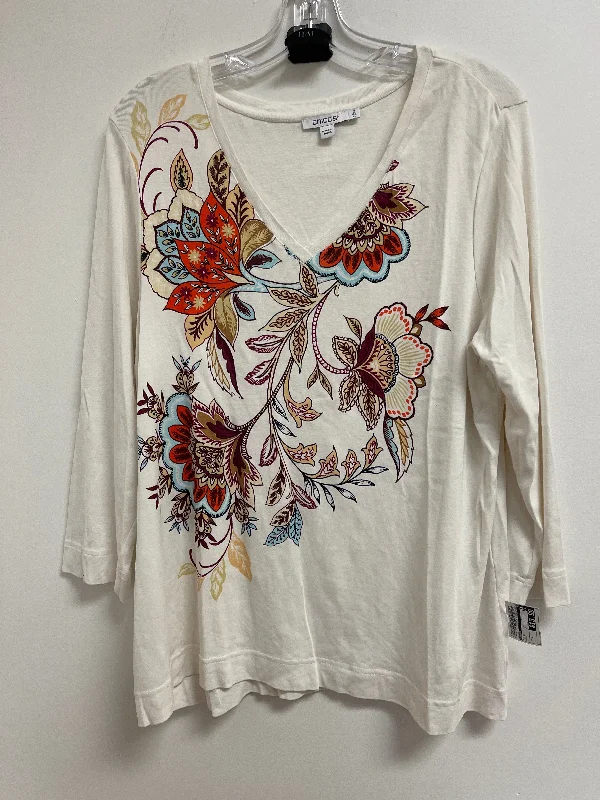 women's long sleeve tops with thermal insulationTop Long Sleeve By Chicos In Multi-colored, Size: Xl