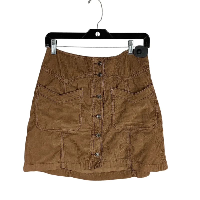 women's A-line skirtsSkirt Mini & Short By Free People In Brown, Size: 6