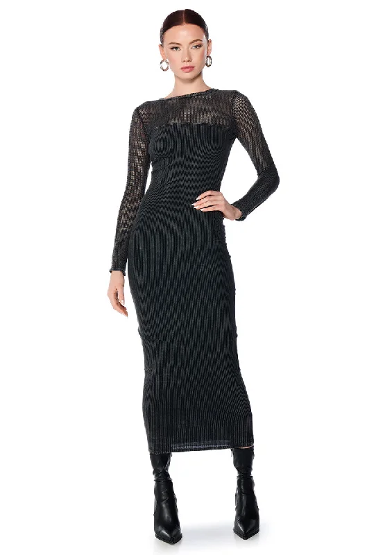 women's spaghetti strap dressesRENEE MESH KNIT MIDI DRESS