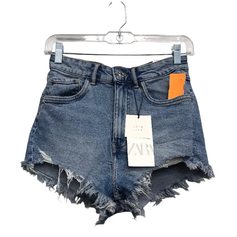 women's vintage shortsShorts By Zara In Blue Denim, Size:4