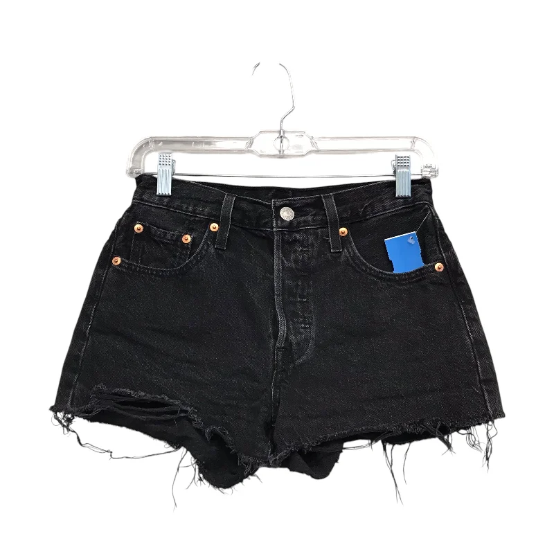 women's petite shortsShorts By Levis In Black Denim, Size:2